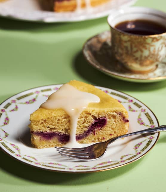 Gâteau au citron et aux framboises