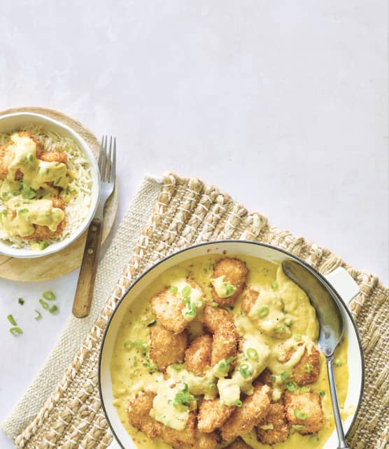Poisson blanc au coco et curry