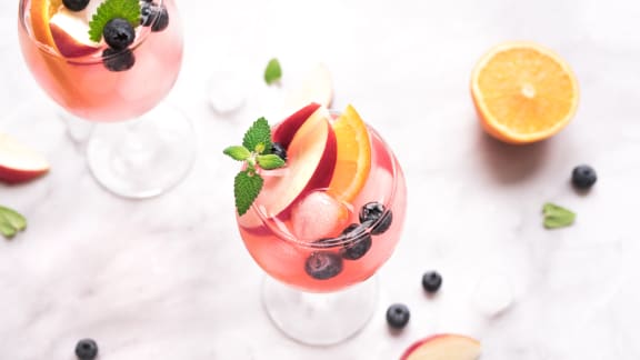 Sangria pétillante aux fruits