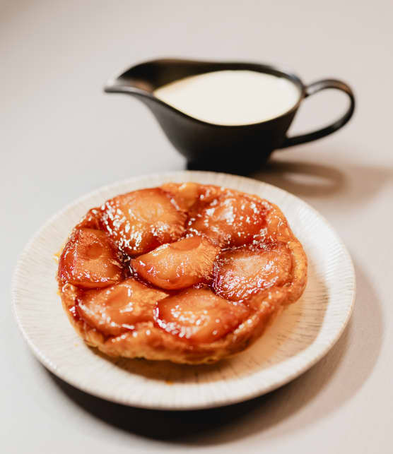 Tarte tatin et crème anglaise