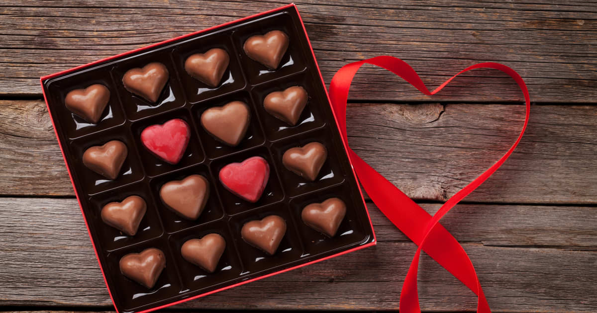 boîte coeur de chocolats