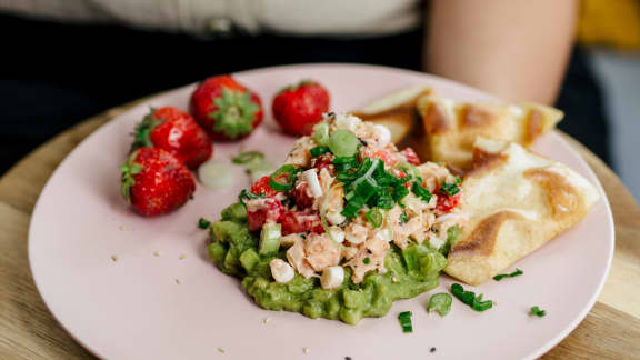 Vendredi : Tartare de saumon aux fraises du Québec