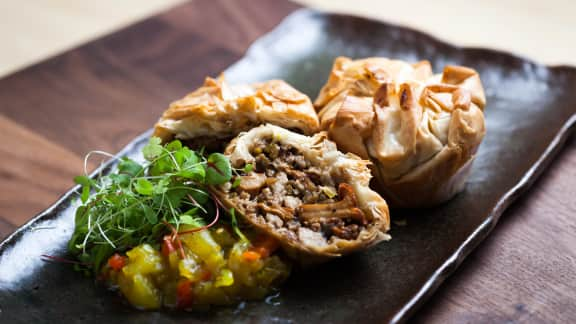 Mini tourtières en pâte phyllo