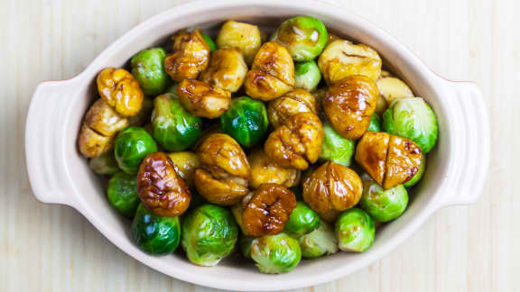 Marrons glacés et choux de Bruxelles