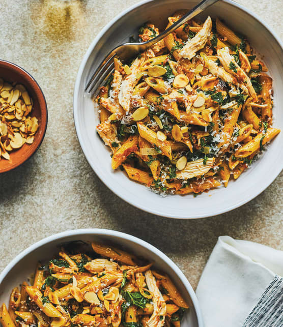 Pennes au pesto de tomates séchées