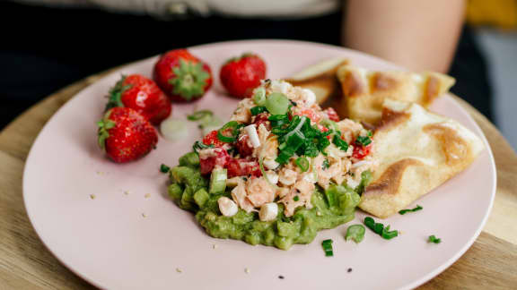 Vendredi : Tartare de saumon aux fraises du Québec