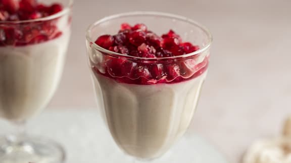 Panna cotta au sirop de grenade maison