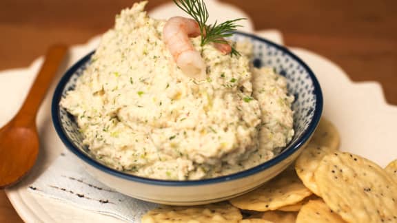 Mousse de crevettes à l’aneth et au citron