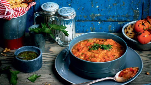 Gaspacho fumé aux tomates