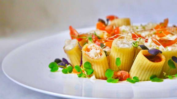 Rigatoni à la bolognaise, en gâteau