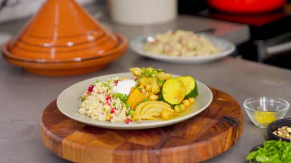 Tajine végétarien à l’orange et au fenouil