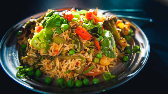 Biryani aux légumes mélangés