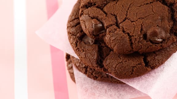 Biscuits tendres triple chocolat