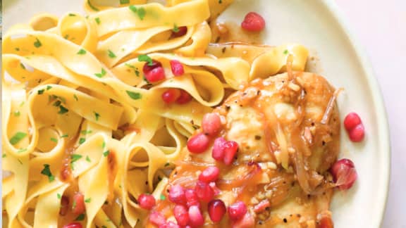 Samedi soir : Poulet caramélisé à la grenade et au miel
