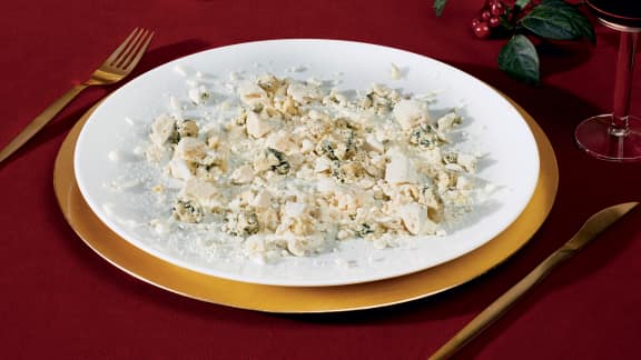 fromage bleu et meringue