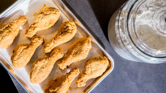 Poulet frit au maïs