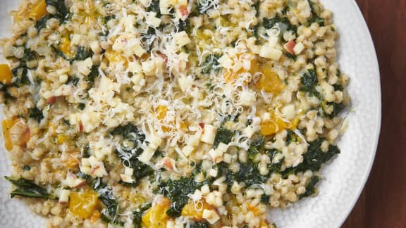 Courge kale orzotto