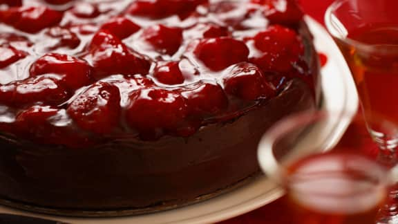 gâteau au porto et framboises