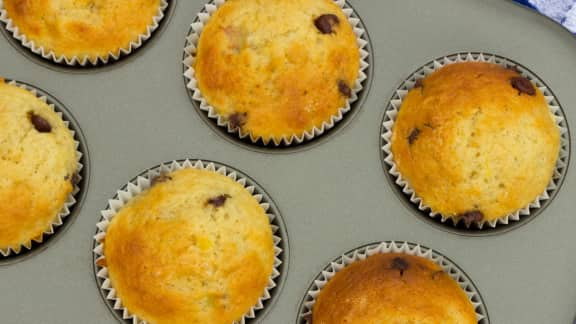 muffins bananes-chocolat