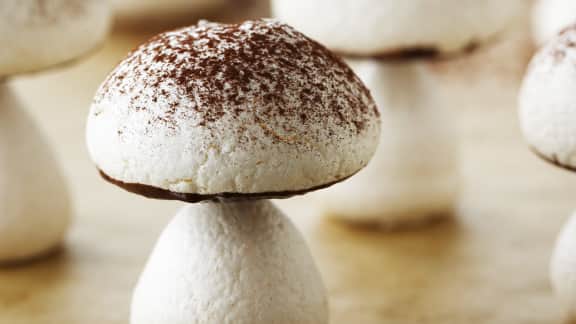 champignons en meringue