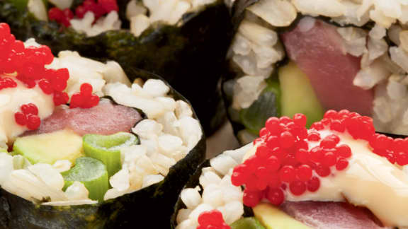 sushis de riz brun