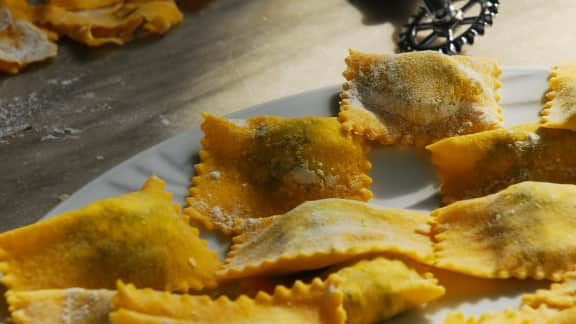 raviolis aux épinards et à la ricotta