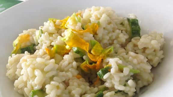 risotto blanc aux courgettes