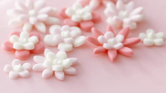 fleurs en fondant