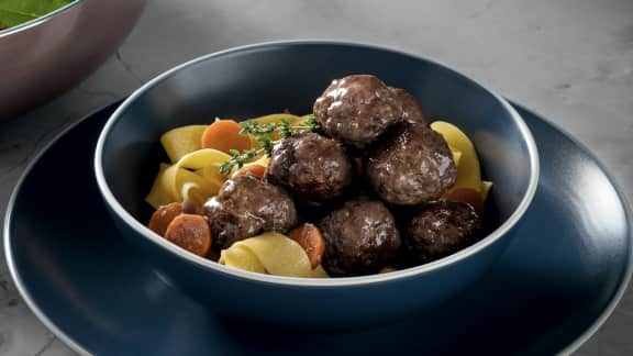 boulettes de boeuf façon bourguignon