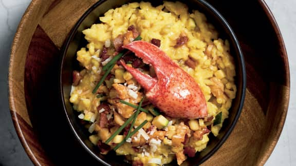 risotto au homard et safran