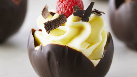 coupelles de mousse au chocolat
