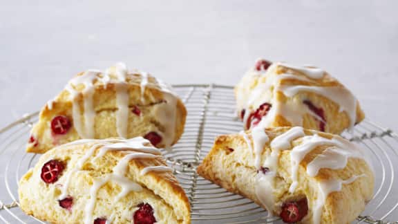 scones au citron et à la canneberge