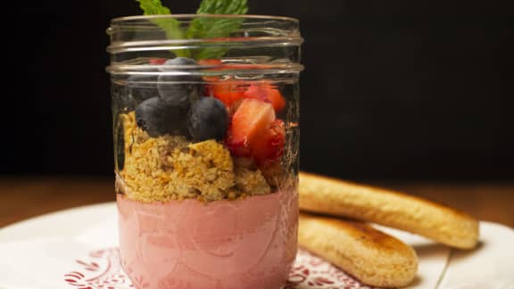 Mousse aux fruits éclair