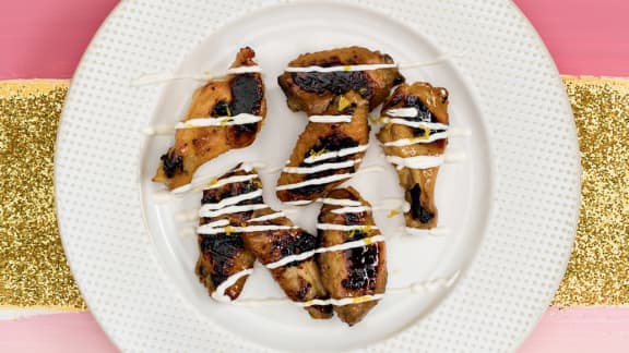 Ailes de poulet à la moutarde et au miel
