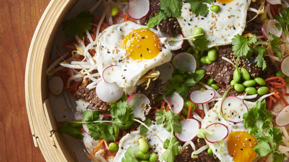 Bol style Bibimbap au boeuf coréen