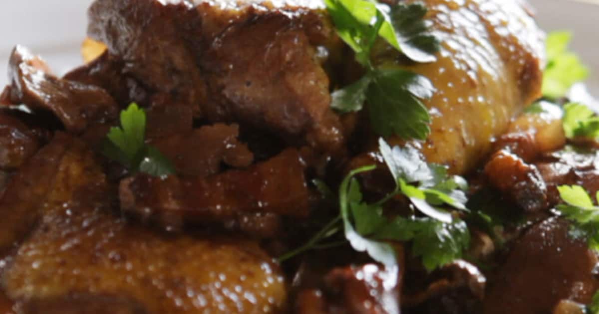 Recette de poulet au vin rouge Brunello | Zeste
