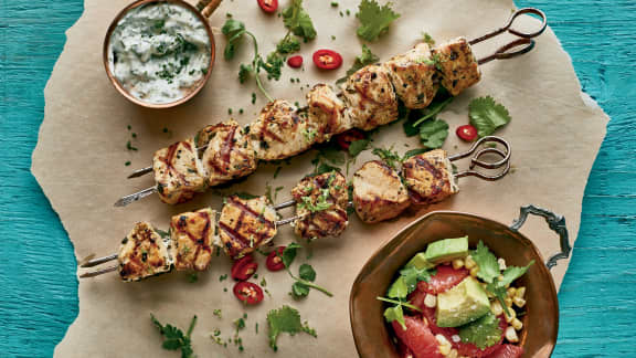 Vendredi : Brochettes de poulet tequila et lime