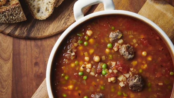 Mardi : Chorba Turc (soupe aux boulettes de viande)