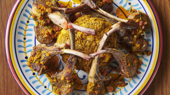 Côtelettes d’agneau à la marocaine et chou-fleur rôti Casablanca