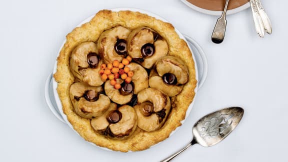 Tarte aux pommes et à l’argousier