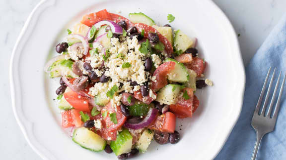 Jeudi : Salade grecque protéinée au tofu