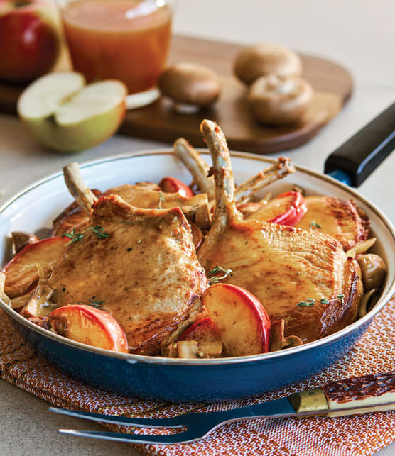 Côtelettes de porc du verger