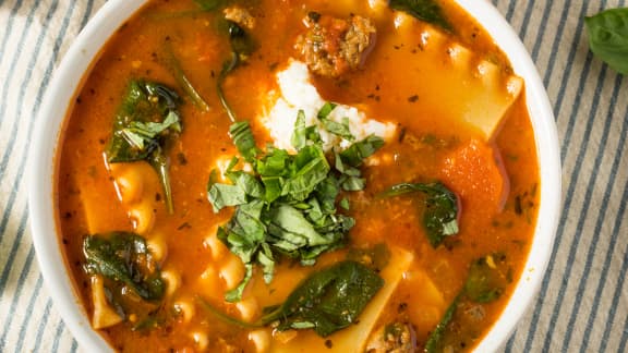Samedi soir : Soupe lasagne à la Zeste