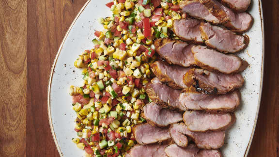 Mercredi : Filet de porc et salsa de maïs grillé