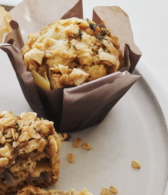 Muffins aux poires & au fromage de chèvre