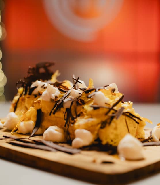 Bûche au gâteau aux fruits