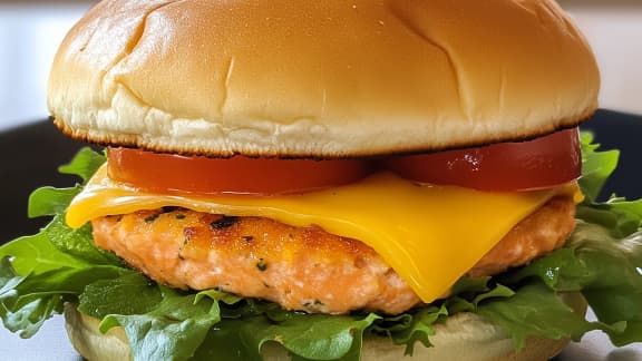 Hamburger au saumon et sauce tartare de Summer
