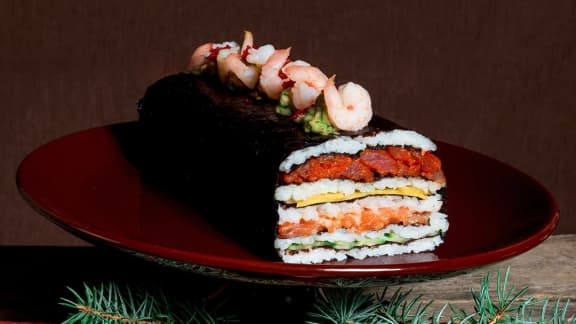 Découvrez la Bûche Sushi du poissonnier Odessa