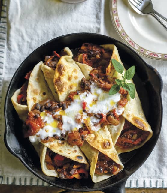 Enchiladas rapides aux haricots noirs