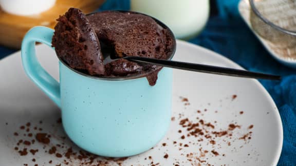 Brownie fondant dans une tasse